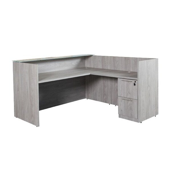 We'Re It Desk Set, 78 H, 71 W X Laminate, Gray UP169180FF - main